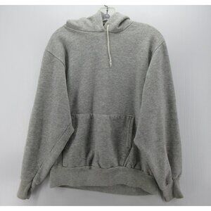 VINTAGE Champion Sweatshirt Large Hoodie Blank 80s Drawstring Athletic*